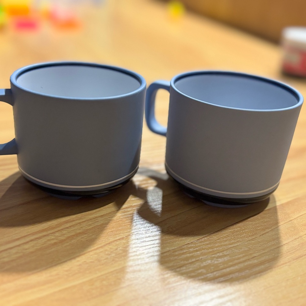2pc Arita Genesis Matte Sky-Blue Ceramic Mugs